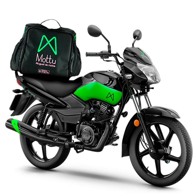 Moto Mottu disponível nos planos de aluguel