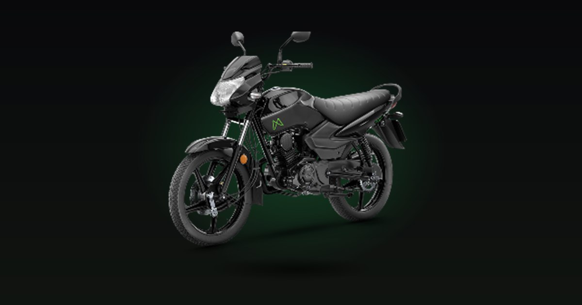 Moto Mottu de frente sobre fundo escuro com o brilho verde da marca