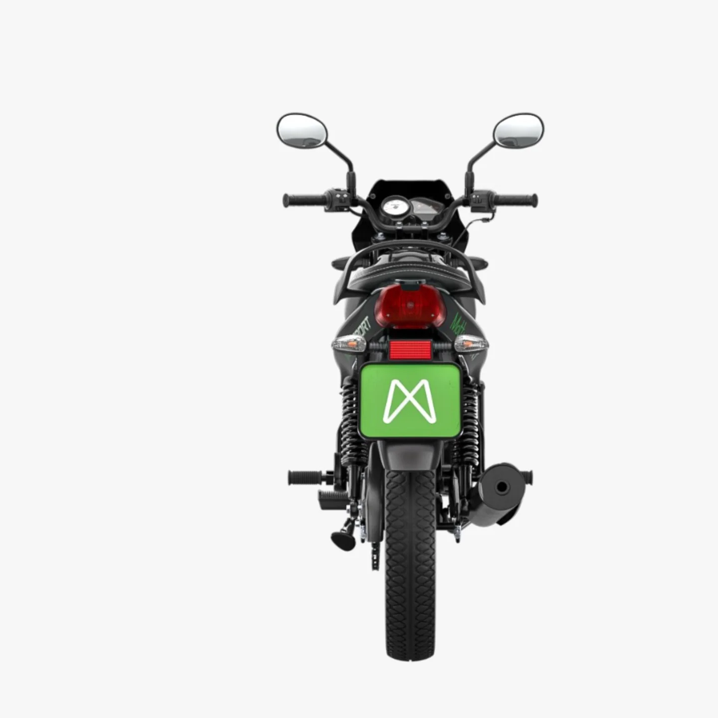 TVS Sport 110i – Vista frontal close