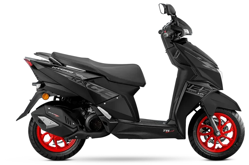 TVS NTORQ 125 XP de perfil pelo lado direito, nova scooter da frota da Mottu